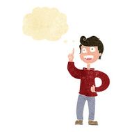 cartoon boy with great idea thought bubble N2