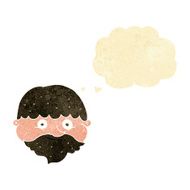 cartoon bearded man with thought bubble N4