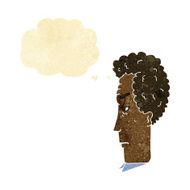 cartoon annoyed man with thought bubble N11