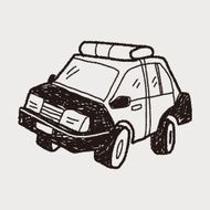 Police Car Doodle N8