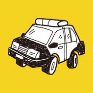 Police Car Doodle N11