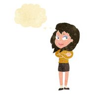 cartoon woman with crossed arms thought bubble N5