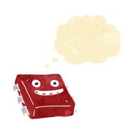 cartoon computer chip with thought bubble