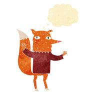 cartoon fox with thought bubble N2