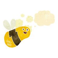 cartoon bee with thought bubble N3