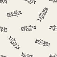prince doodle seamless pattern background N2