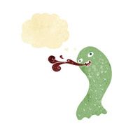 funny cartoon ghost with thought bubble N2
