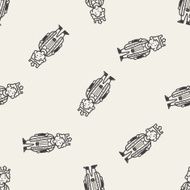 prince doodle seamless pattern background N7