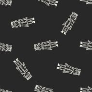 prince doodle seamless pattern background N12