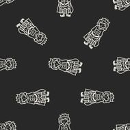 prince doodle seamless pattern background N15