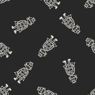 prince doodle seamless pattern background N20