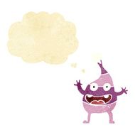 cartoon funny creature with thought bubble N2
