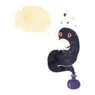 cartoon halloween ghost in bottle with thought bubble N3