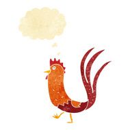 cartoon cockerel with thought bubble N4