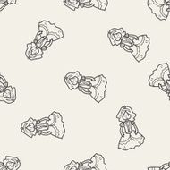 princess doodle seamless pattern background N4