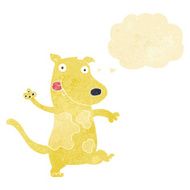 cartoon happy dog with thought bubble N19