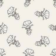 princess doodle seamless pattern background N6