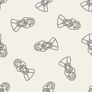 princess doodle seamless pattern background N7