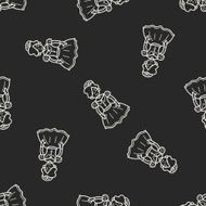 princess doodle seamless pattern background N13