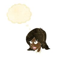 Cartoon Annoyed Woman With Thought Bubble N20