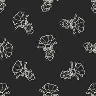 princess doodle seamless pattern background N16