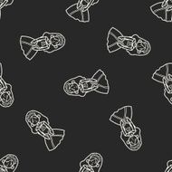 princess doodle seamless pattern background N17