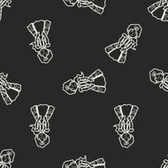 princess doodle seamless pattern background N18