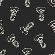 princess doodle seamless pattern background N19