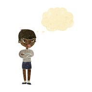 Cartoon Annoyed Woman With Thought Bubble N22