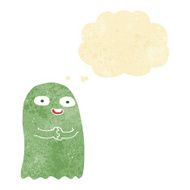 funny cartoon ghost with thought bubble N13