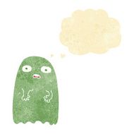funny cartoon ghost with thought bubble N14