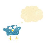 cartoon bird with thought bubble N22