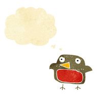 cartoon robin with thought bubble N3
