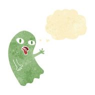 funny cartoon ghost with thought bubble N18