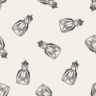 queen doodle seamless pattern background