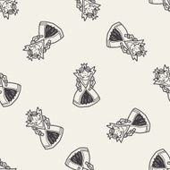 queen doodle seamless pattern background N4
