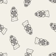 queen doodle seamless pattern background N6