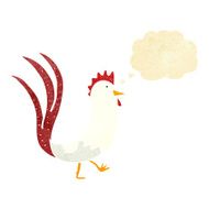 cartoon cockerel with thought bubble N5