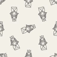 queen doodle seamless pattern background N8