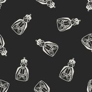 queen doodle seamless pattern background N11