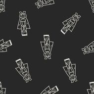 queen doodle seamless pattern background N19