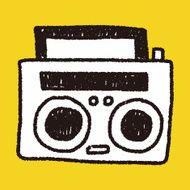 radio player doodle drawing N4