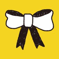 Ribbon bow doodle drawing N4