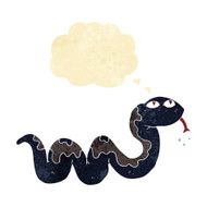 cartoon snake with thought bubble N6
