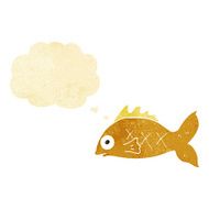 cartoon fish with thought bubble N15