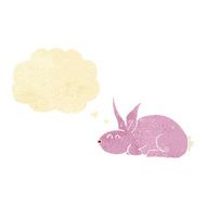 cartoon rabbit with thought bubble N13