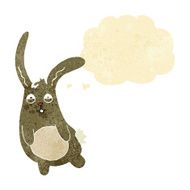 funny cartoon rabbit with thought bubble N2