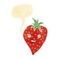cartoon strawberry with thought bubble N6