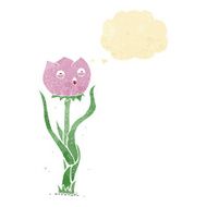 cartoon flower with thought bubble N7