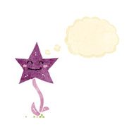 cartoon star flower with thought bubble N2